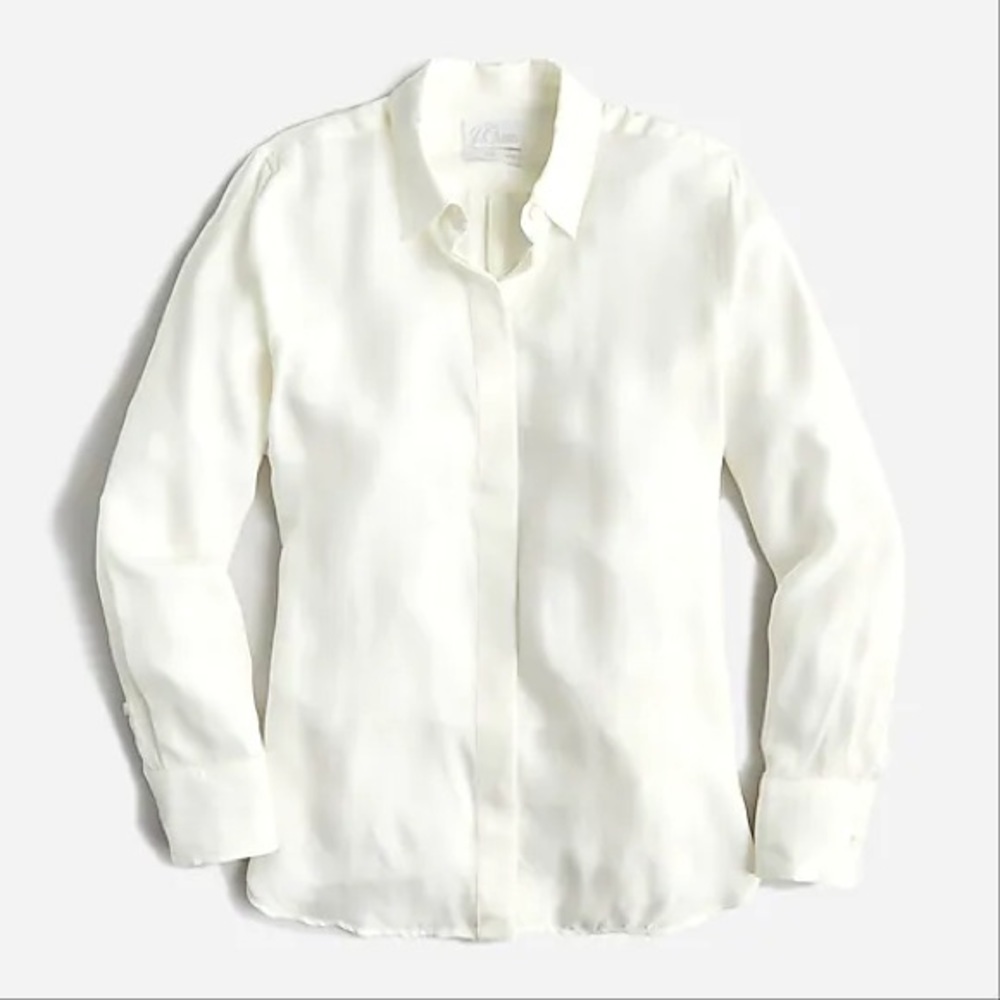 J Crew Classic-fit drapey cupro shirt Item BL695